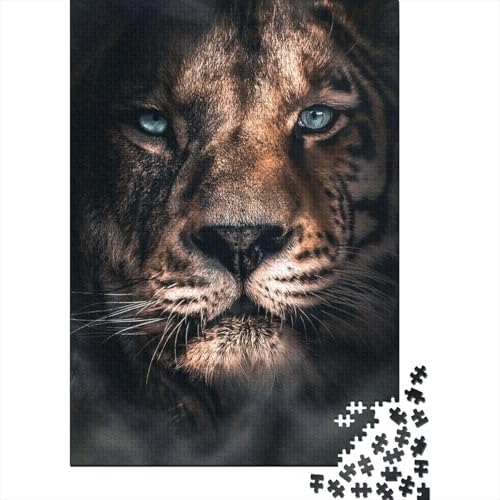 Puzzle 1000 Teile Der Löwe-Tiger-Puzzle für Erwachsene Holzbrettpuzzle Weihnachtspuzzlegeschenke 1000 Teile (75 x 50 cm) von wuzihanptpt