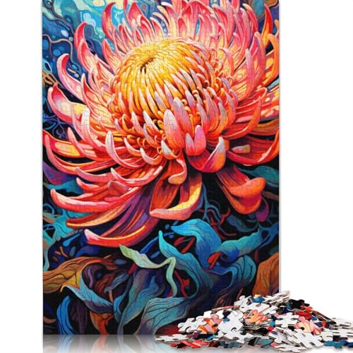 Puzzle 1000 Teile Puzzle für Erwachsene und Kinder Bunte Blumenpuzzles für Papierpuzzles pädagogisches Spielzeug zum Stressabbau Puzzle 1000 Teile (38 x 26 cm) von wuzihanptpt