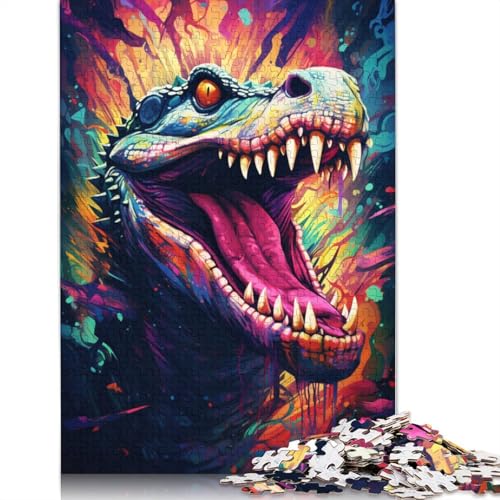 Puzzle 1000 Teile Puzzle für Erwachsene und Kinder Farbige Krokodil-Puzzles für Papierpuzzles Pädagogisches Spielzeug zum Stressabbau Puzzle 1000 Teile (38 x 26 cm) von wuzihanptpt