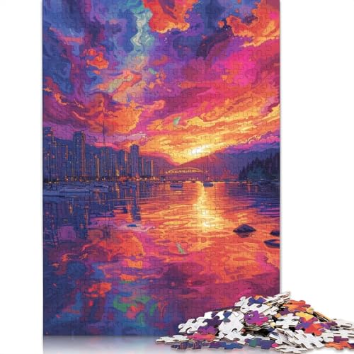 Puzzle 1000 Teile Puzzle für Erwachsene und Kinder Psychedelische Festmacher-Puzzles für Holzpuzzles pädagogisches Stressabbau-Spielzeug Puzzle 1000 Teile (75 x 50 cm) von wuzihanptpt