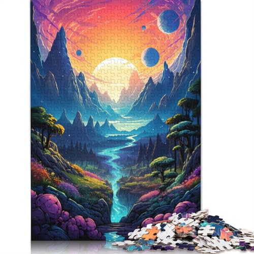 Puzzle 1000 Teile Puzzle für Erwachsene und Kinder Schöne Fantasielandschaft Puzzles für Holzpuzzles Pädagogisches Spielzeug zum Stressabbau Puzzle 1000 Teile (75x50cm) von wuzihanptpt