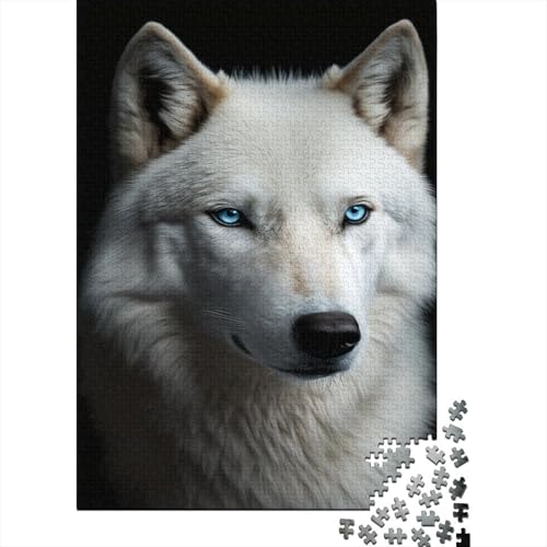 Puzzle 1000 Teile Wolf Puzzle für Erwachsene Holzbrett Puzzle Weihnachtspuzzle Geschenke 1000 Stück (75x50cm) von wuzihanptpt