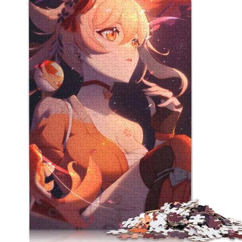 Puzzle 1000 Teile für Erwachsene Genshin Impact Puzzle für Erwachsene Papierpuzzle Familienunterhaltungsspielzeug 1000 Teile (38 x 26 cm) von wuzihanptpt