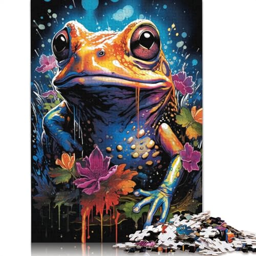 Puzzle 1000 Teile für Erwachsene Malen Farbfrosch-Puzzle für Erwachsene Papierpuzzle für Familienspaß und Spieleabend 1000 Teile (38 x 26 cm) von wuzihanptpt