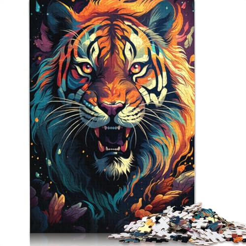 Puzzle 1000 Teile für Erwachsene Psychedelischer Farbtiger Puzzle für Erwachsene Papierpuzzle Familienunterhaltungsspielzeug 1000 Teile (38 x 26 cm) von wuzihanptpt