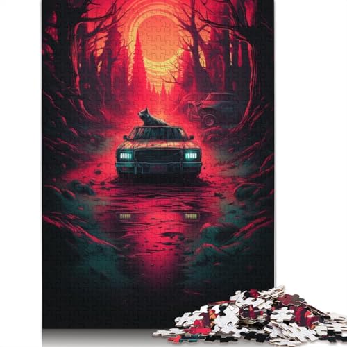 Puzzle 1000 Teile für Erwachsene Supernatural-Auto-Puzzles für Erwachsene Papierpuzzles Lernspiele für Erwachsene und Kinder 1000 Teile (38 x 26 cm) von wuzihanptpt