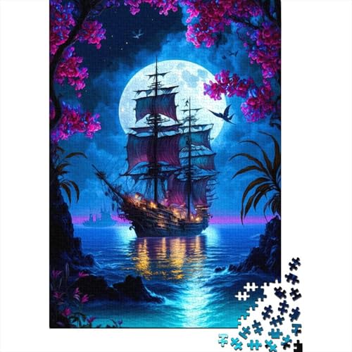 Puzzle 300 Teile für Erwachsene Ozeanschiff-Puzzle Holzpuzzle Erwachsene 300 Teile (40 x 28 cm) von wuzihanptpt