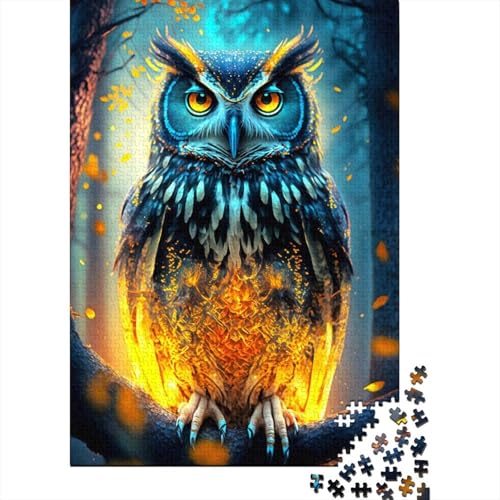 Puzzle 500 Teile für Erwachsene Eulen-Puzzles für Holzbrett-Puzzles Lernspiel Herausforderungsspielzeug 500 Teile (52 x 38 cm) von wuzihanptpt