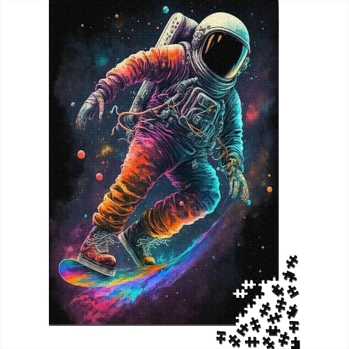 Puzzle Astronaut 1000-teiliges Puzzle Holzpuzzle Geeignet für Erwachsene Familienspiele 1000 Teile (75x50cm) von wuzihanptpt