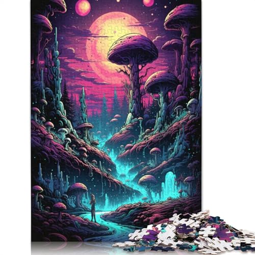 Puzzle Bunte Fantasie-Pilze 1000 Teile Holzpuzzle für Erwachsene und Kinder tolles Geschenk für Erwachsene 1000 Teile (75 x 50 cm) von wuzihanptpt