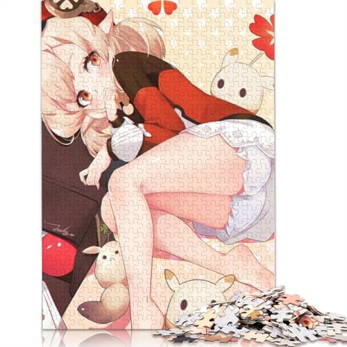 Puzzle Genshin Impact Klee 1000-teiliges Puzzle Holzpuzzle für Erwachsene und Kinder ab Jahren tolles Geschenk für Erwachsene 1000 Teile (75 x 50 cm) von wuzihanptpt