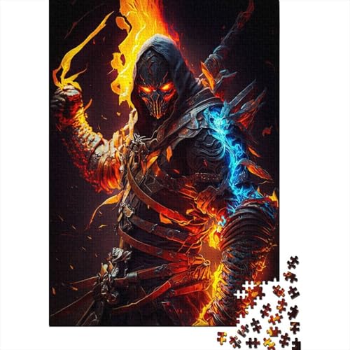 Puzzle-Geschenk Feuerdämon 300 Teile für Erwachsene Holzpuzzle für Erwachsene und Jugendliche ab 12 Jahren Lernspiel Herausforderungsspielzeug 300 Teile (40 x 28 cm) von wuzihanptpt