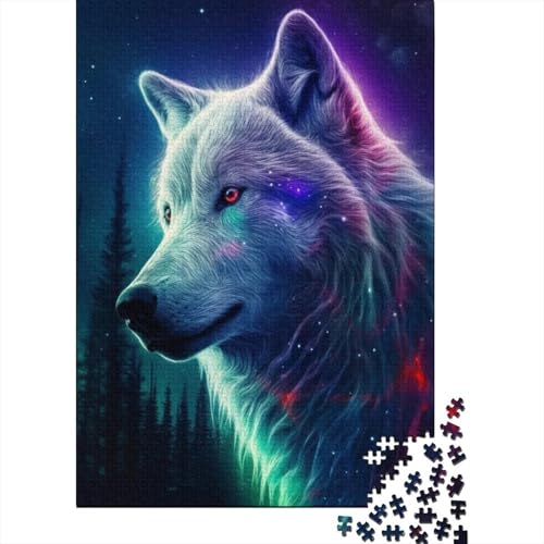 Puzzle-Geschenk Wolf (12) 1000 Teile für Erwachsene Puzzle aus Holz Puzzle für Erwachsene und Jugendliche ab 12 Jahren Lernspiel Herausforderungsspielzeug 1000 Teile (75 x 50 cm) von wuzihanptpt