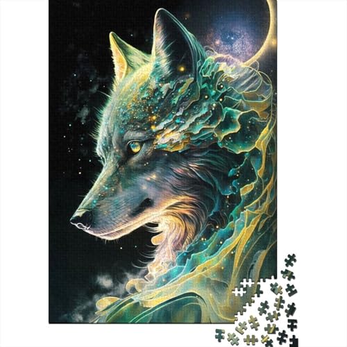 Puzzle-Geschenk Wolf 300 Teile für Erwachsene Holzpuzzle für Erwachsene und Jugendliche ab 12 Jahren Lernspiel Herausforderungsspielzeug 300 Teile (40 x 28 cm) von wuzihanptpt