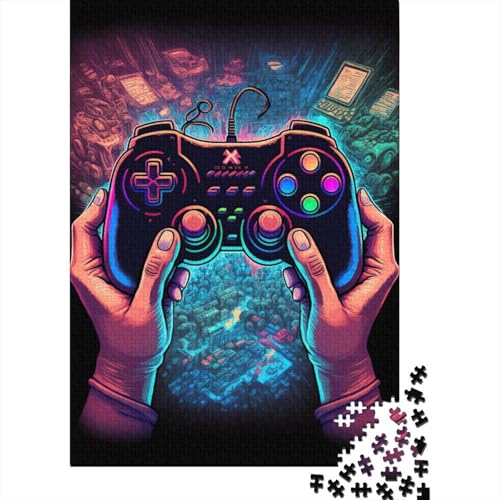 Puzzle Neon-Spiel 300-teiliges Puzzle Holzpuzzle geeignet für Erwachsene Familienspiele 300 Teile (40 x 28 cm) von wuzihanptpt