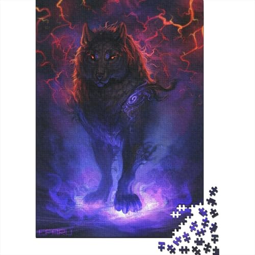 Puzzle Wolf Puzzles für Erwachsene 500 Stück Holzpuzzle für Erwachsene und Jugendliche Puzzles für Erwachsene Geschenke 500 Teile (52 x 38 cm) von wuzihanptpt