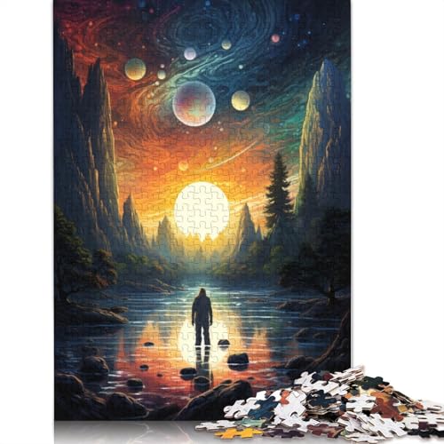 Puzzle für Erwachsene „Die Welt allein betrachten“ Puzzle für Erwachsene 1000 Teile Papierpuzzle Teenager- und Kinderspiel Spielzeug für Erwachsene 1000 Teile (38 x 26 cm) von wuzihanptpt