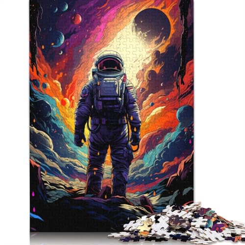 Puzzle für Erwachsene „Die farbenfrohe Psychedelie der Raumfahrt“ 1000 Teile Puzzle aus Papier Puzzle für Kinder ab Jahren Lernspiel 1000 Teile (38 x 26 cm) von wuzihanptpt