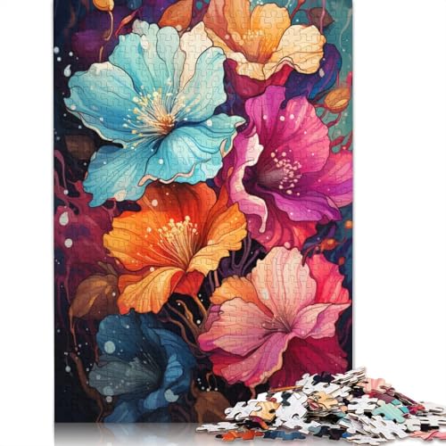 Puzzle für Erwachsene „Die farbenfrohe Psychedelie der Zistrose“ Puzzle für Erwachsene 1000 Teile Papierpuzzle für Erwachsene und Kinder ab 10 Jahren Geschenk zum Geburtstag 1000 Teile (38 x 26 cm) von wuzihanptpt