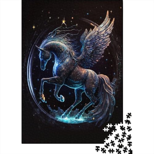 Puzzle für Erwachsene 1000 Pegasus-Puzzle für Erwachsene Holzbrett-Puzzles Puzzle Hands-on-Spiel 1000 Teile (75 x 50 cm) von wuzihanptpt