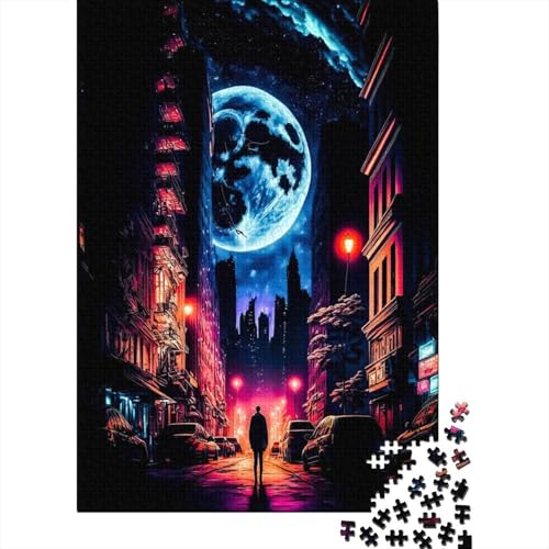 Puzzle für Erwachsene 1000 Teile Amazing Night Puzzle für Erwachsene Holzpuzzle Lernspielzeug 1000 Teile (75 x 50 cm) von wuzihanptpt