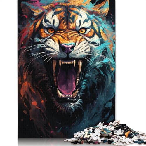 Puzzle für Erwachsene 1000 Teile Bizarre Bunte Tier-Puzzles für Erwachsene Holzpuzzle Lernspielzeug 1000 Teile (75 x 50 cm) von wuzihanptpt