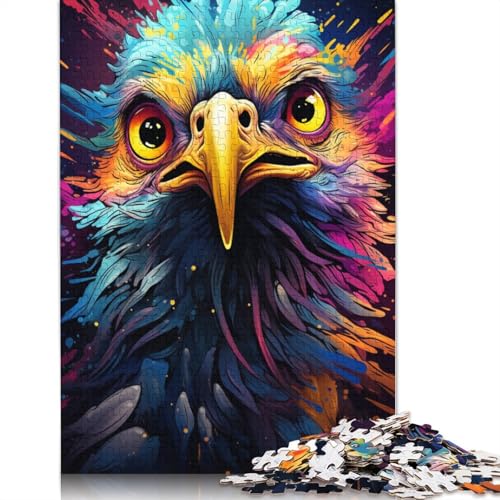 Puzzle für Erwachsene 1000 Teile Emus farbenfrohes psychedelisches Puzzle für Erwachsene Holzpuzzle Lernspiel 1000 Teile (75 x 50 cm) von wuzihanptpt