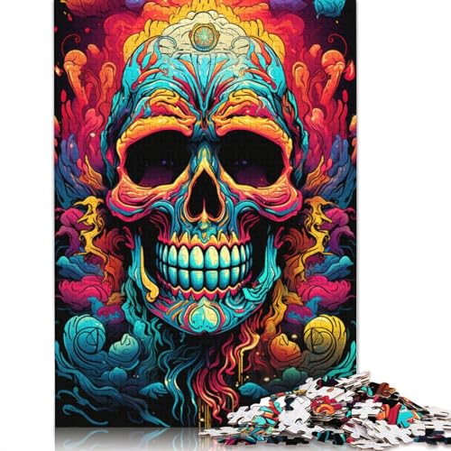 Puzzle für Erwachsene 1000 Teile Fantasie Bunte Totenkopf Puzzles für Erwachsene Papierpuzzle Lernspielzeug 1000 Teile (38x26cm) von wuzihanptpt