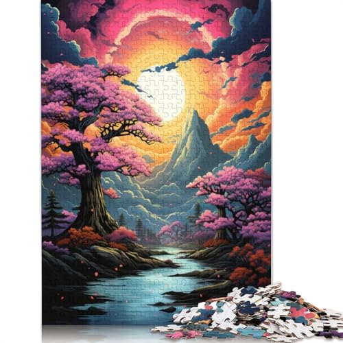 Puzzle für Erwachsene 1000 Teile Kirschblüte_Japan Puzzle für Erwachsene Papierpuzzle anspruchsvolles Spiel 1000 Teile (38 x 26 cm) von wuzihanptpt