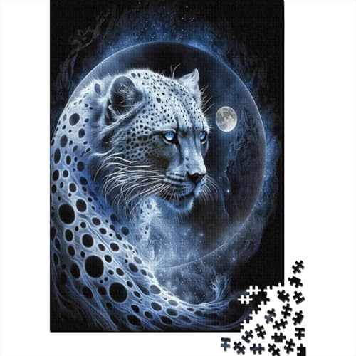 Puzzle für Erwachsene 1000 Teile Leoparden-Puzzle für Erwachsene Holzbrett-Puzzle Puzzle für Erwachsene Geschenke 1000 Teile (75 x 50 cm) von wuzihanptpt