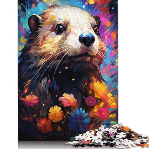 Puzzle für Erwachsene 1000 Teile Malerei Bunte Seeotter-Puzzles für Erwachsene Holzpuzzles Spaß für Aktivitäten zu Hause Geburtstagsgeschenk Reisegeschenke 1000 Teile (75 x 50 cm) von wuzihanptpt