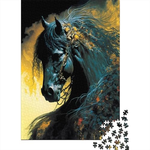 Puzzle für Erwachsene 1000 Teile Mythologie Pferde-Puzzle für Erwachsene Holzbrett-Puzzle Puzzle für Sommerliebhaber 1000 Teile (75 x 50 cm) von wuzihanptpt