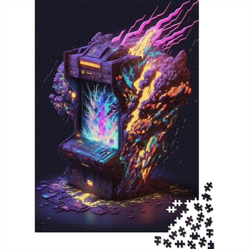 Puzzle für Erwachsene 1000 Teile Neon-Spiel 1000 Teile Puzzle Holzpuzzle für Erwachsene und Jugendliche ab 14 Jahren 1000 Teile Puzzle Geschenke 1000 Teile (75x50cm) von wuzihanptpt