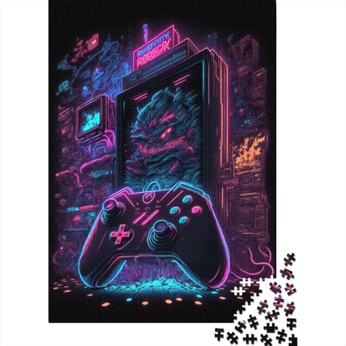 Puzzle für Erwachsene 1000 Teile Neon-Spiel Puzzle für Erwachsene Holzpuzzle Lernspielzeug 1000 Teile (75 x 50 cm) von wuzihanptpt