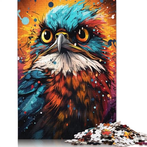 Puzzle für Erwachsene 1000 Teile Psychedelischer bunter Blauvogel Puzzle für Erwachsene Holzpuzzle anspruchsvolles Spiel 1000 Teile (75 x 50 cm) von wuzihanptpt