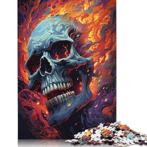 Puzzle für Erwachsene 1000 Teile Psychedelisches seltsames Skelett-Puzzle für Erwachsene Holzpuzzle Lernspiel Herausforderungsspielzeug 1000 Teile (75 x 50 cm) von wuzihanptpt