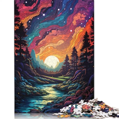 Puzzle für Erwachsene 1000 Teile Sternenhimmel-Nachtansicht Puzzle für Erwachsene Papierpuzzle Lernspiel 1000 Teile (38 x 26 cm) von wuzihanptpt