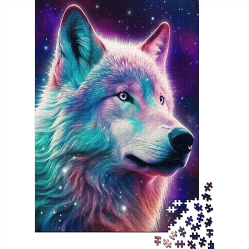 Puzzle für Erwachsene 1000 Teile Wolf-Puzzle für Erwachsene Holzbrett-Puzzles Herausforderndes Spiel 1000 Teile (75x50cm) von wuzihanptpt