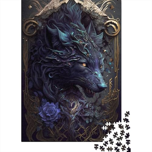 Puzzle für Erwachsene 1000 Teile Wolf-Puzzle für Erwachsene Holzpuzzle Lernspielzeug 1000 Teile (75 x 50 cm) von wuzihanptpt