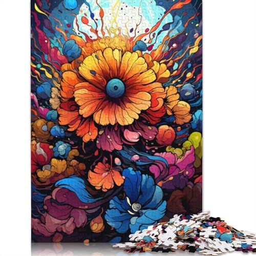 Puzzle für Erwachsene 1000 Teile farbenfrohes Bezauberndes Blumen-Puzzle für Erwachsene Holzpuzzle Lernspiel 1000 Teile (75 x 50 cm) von wuzihanptpt