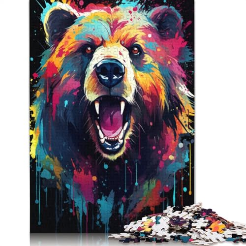 Puzzle für Erwachsene 1000 Teile farbenfrohes Fantasie-Bären-Puzzle für Erwachsene und Kinder Papierpuzzle Lernspielzeug 1000 Teile (38 x 26 cm) von wuzihanptpt