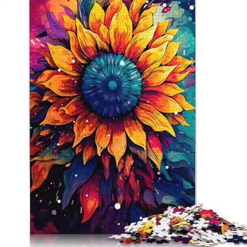 Puzzle für Erwachsene 1000 Teile farbenfrohes Gemälde Sonnenblumen-Puzzle Holzpuzzle für Erwachsene Erwachsene und Kinder 1000 Teile (75 x 50 cm) von wuzihanptpt