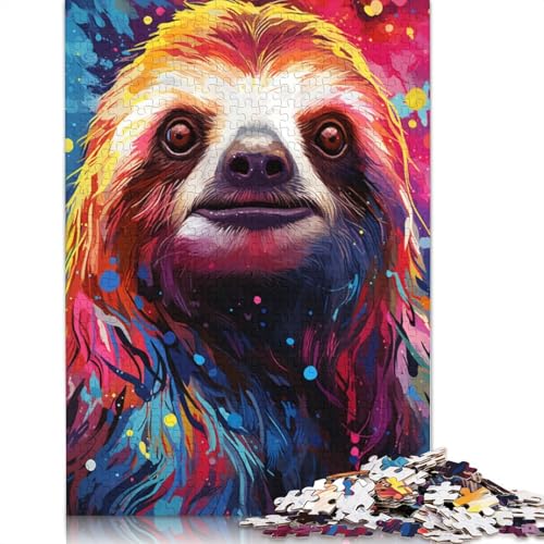 Puzzle für Erwachsene 1000 Teile farbenfrohes psychedelisches Seeotter-Tier-Puzzle für Erwachsene Papierpuzzle Lernspielzeug 1000 Teile (38 x 26 cm) von wuzihanptpt