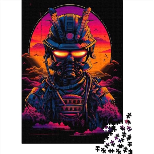 Puzzle für Erwachsene 300 Puzzles Samurai leuchtende Farben Puzzle für Teenager Puzzle für Erwachsene und Teenager ab 12 Jahren Holzbrett-Puzzles Denksport-Puzzles für Erwachsene von wuzihanptpt