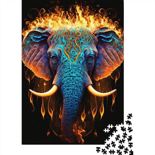 Puzzle für Erwachsene 300 Teile Elefant Feuer Wasser 300 Teile Puzzle aus Holz für Erwachsene und Jugendliche ab 14 Jahren 300 Teile Puzzlegeschenke 300 Teile (40 x 28 cm) von wuzihanptpt