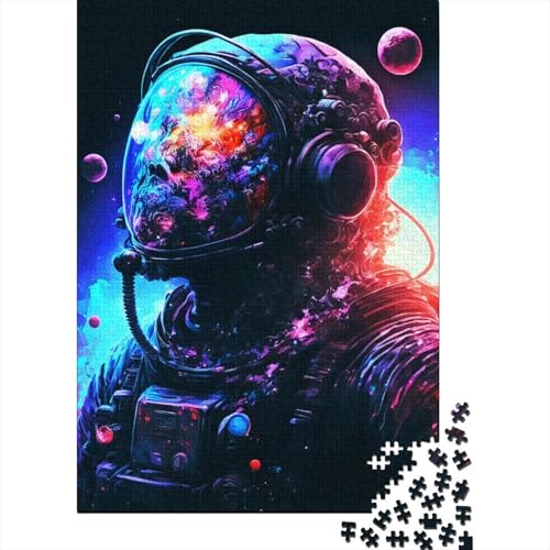 Puzzle für Erwachsene 300 Teile Neon-Astronaut.. Puzzle für Erwachsene Holzpuzzle Lernspielzeug 300 Teile (40 x 28 cm) von wuzihanptpt