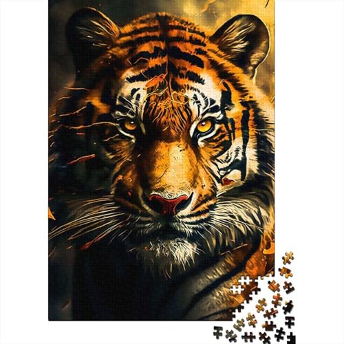 Puzzle für Erwachsene 300 Teile Tiger-Puzzle für Erwachsene Holzbrett-Puzzle lustiges Geschenk 300 Teile (40 x 28 cm) von wuzihanptpt