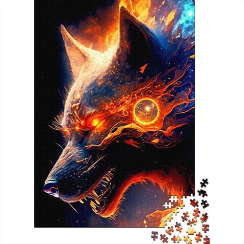 Puzzle für Erwachsene 300 Wolfspuzzle für Erwachsene Holzbrettpuzzle Puzzle praktisches Spiel 300 Teile (40 x 28 cm) von wuzihanptpt