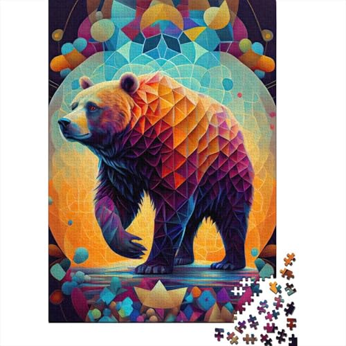 Puzzle für Erwachsene 500 Teile „The Slow and Mighty Bear“ Puzzle für Erwachsene Holzpuzzle Lernspielzeug 500 Teile (52 x 38 cm) von wuzihanptpt