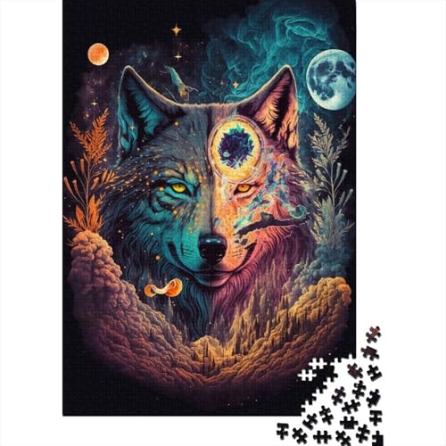 Puzzle für Erwachsene 500 Teile HighFlying Wolf Puzzle für Erwachsene Holzpuzzle Lernspielzeug 500 Teile (52 x 38 cm) von wuzihanptpt